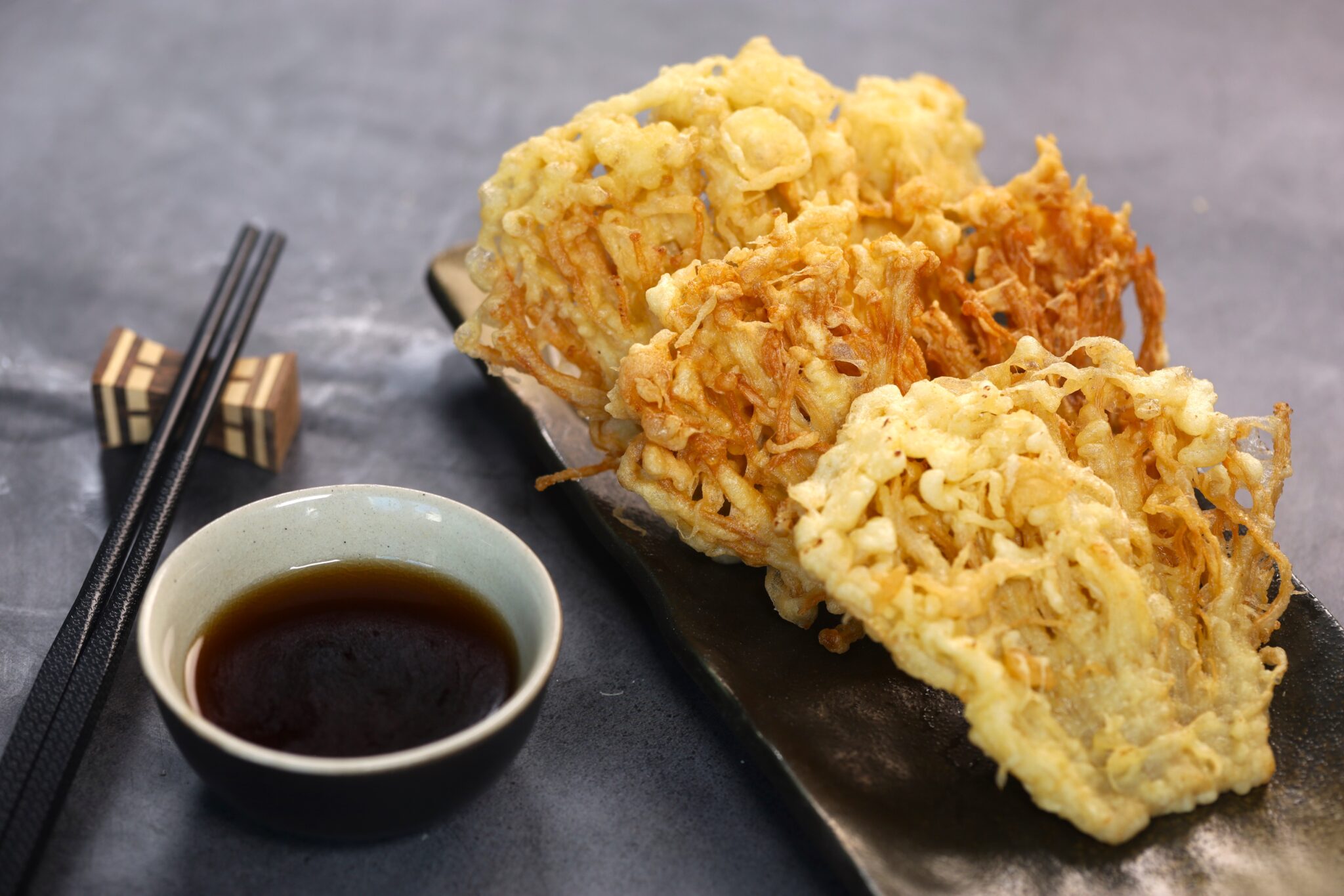 Enoki Mushroom Tempura Tempura nấm kim châm chiên giòn Helen’s